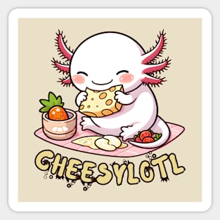 Cheese axolotl Sticker